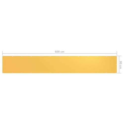 Balkonski zastor žuti 90 x 600 cm od tkanine Oxford Cijena