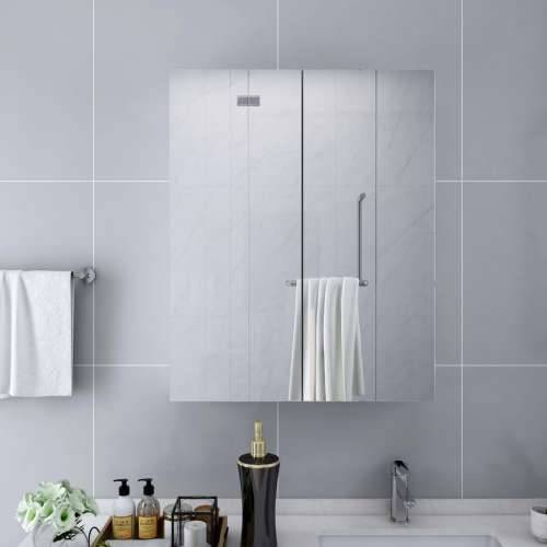 323607 Bathroom Mirror Cabinet White 60x15x75 cm MDF Cijena