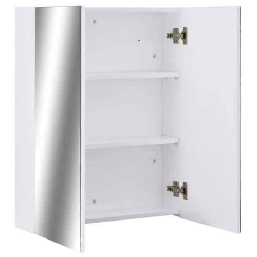 323607 Bathroom Mirror Cabinet White 60x15x75 cm MDF Cijena