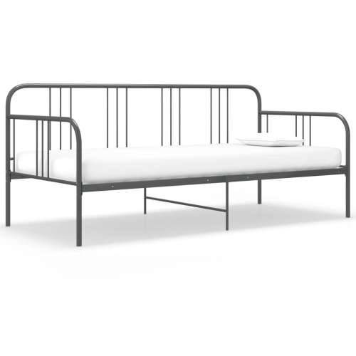 Okvir za krevet na razvlačenje sivi metalni 90 x 200 cm - Siva Cijena