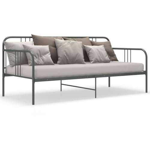 Okvir za krevet na razvlačenje sivi metalni 90 x 200 cm - Siva Cijena