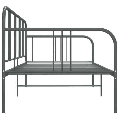 Okvir za krevet na razvlačenje sivi metalni 90 x 200 cm - Siva Cijena