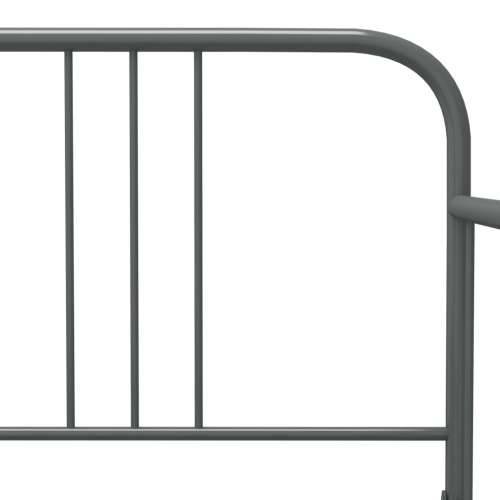 Okvir za krevet na razvlačenje sivi metalni 90 x 200 cm - Siva Cijena