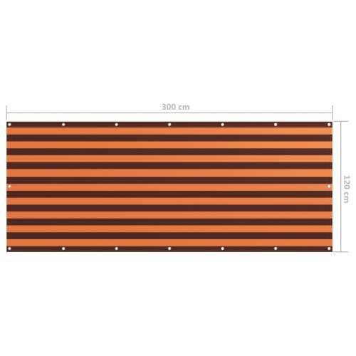 Balkonski zastor narančasto-smeđi 120x300 cm od tkanine Oxford Cijena