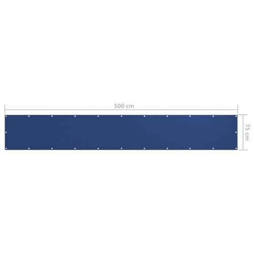 Balkonski zastor plavi 75 x 500 cm od tkanine Oxford - Plava 75 x 500 cm 1 Cijena