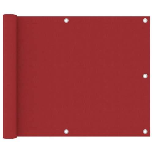 Balkonski zastor crveni 75 x 600 cm od tkanine Oxford Cijena