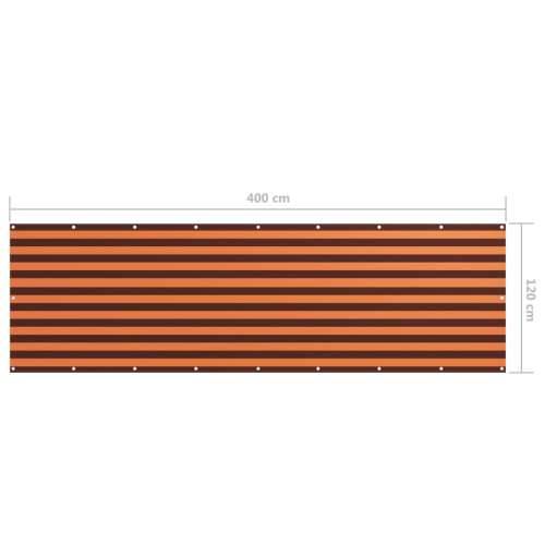 Balkonski zastor narančasto-smeđi 120x400 cm od tkanine Oxford Cijena