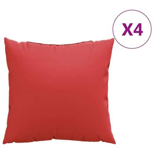 Ukrasni jastuci 4 kom crveni 40 x 40 cm od tkanine Cijena