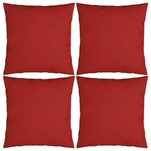 Ukrasni jastuci 4 kom crveni 50 x 50 cm od tkanine