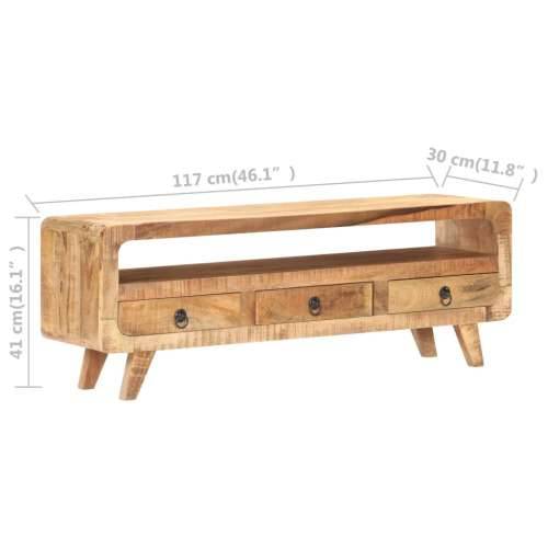 TV ormarić 117 x 30 x 41 cm od masivnog grubog drva manga - 1 Grubo masivno drvo manga Cijena
