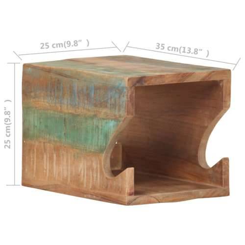 Zidni stalak za bicikl 35 x 25 x 25 cm masivno obnovljeno drvo - 1 masivno obnovljeno drvo Cijena