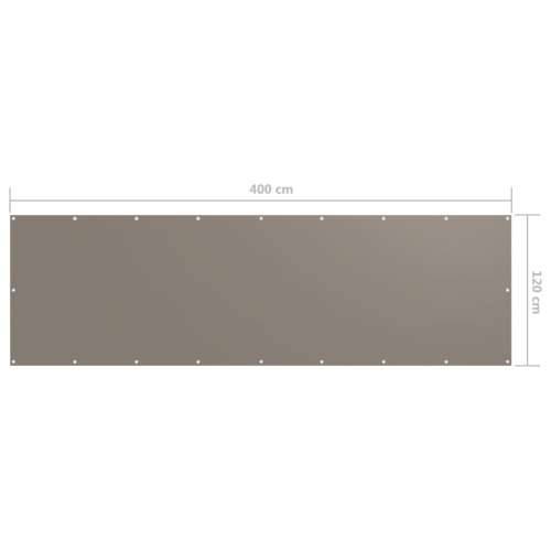 Balkonski zastor smeđe-sivi 120 x 400 cm od tkanine Oxford Cijena