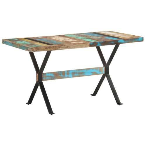Blagovaonski stol 140 x 70 x 76 cm od masivnog obnovljenog drva - 140 x 70 x 76 cm 1 masivno obnovljeno drvo Cijena