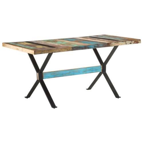 Blagovaonski stol 160 x 80 x 76 cm od masivnog obnovljenog drva - 160 x 80 x 76 cm 1 masivno obnovljeno drvo Cijena