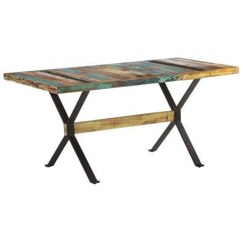Blagovaonski stol 160 x 80 x 76 cm od masivnog obnovljenog drva - 160 x 80 x 76 cm 1 masivno obnovljeno drvo Cijena