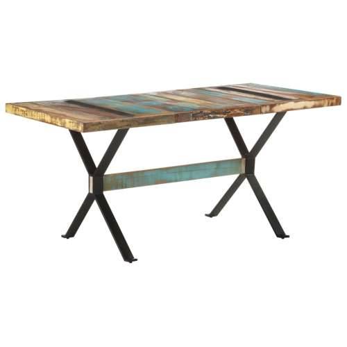 Blagovaonski stol 160 x 80 x 76 cm od masivnog obnovljenog drva - 160 x 80 x 76 cm 1 masivno obnovljeno drvo Cijena
