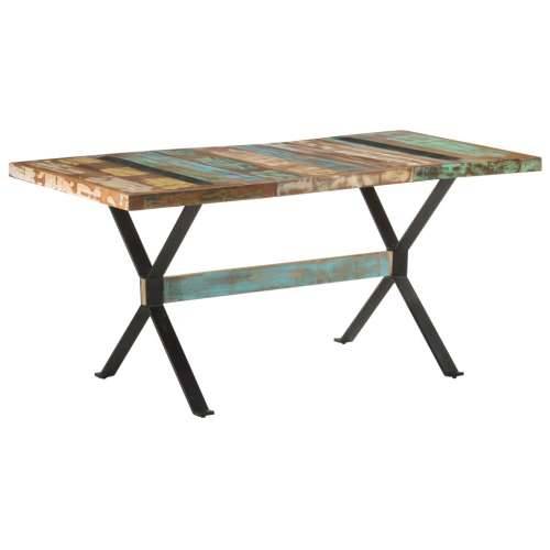 Blagovaonski stol 160 x 80 x 76 cm od masivnog obnovljenog drva - 160 x 80 x 76 cm 1 masivno obnovljeno drvo Cijena