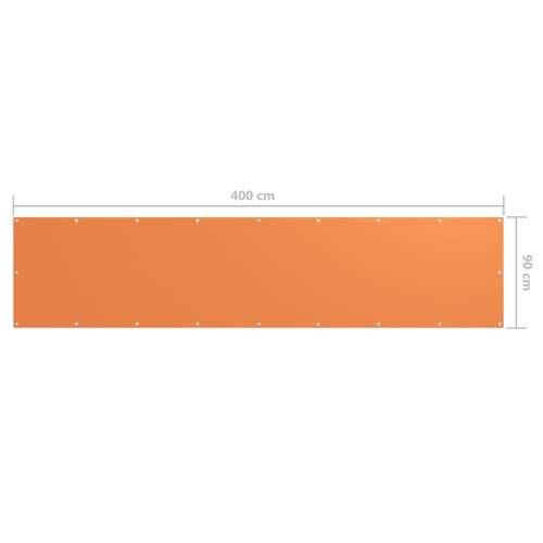Balkonski zastor narančasti 90 x 400 cm od tkanine Oxford Cijena
