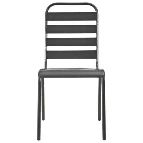 Vanjske stolice s rešetkastim dizajnom 4 kom čelične tamnosive Cijena