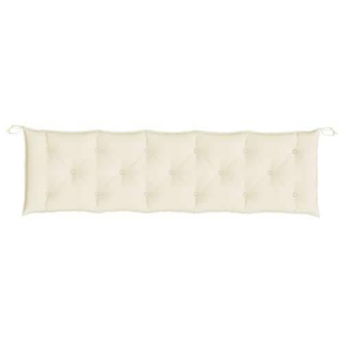 Jastuk za vrtnu klupu krem bijeli 180x50x7 cm od tkanine Oxford Cijena