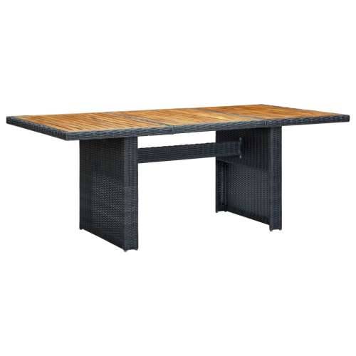 Vrtni stol tamnosivi od poliratana i masivnog bagremovog drva Cijena
