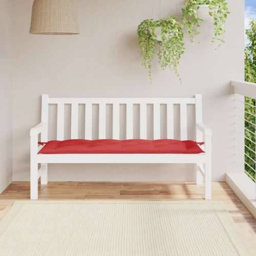 Jastuk za vrtnu klupu crveni 150 x 50 x 7 cm od tkanine Oxford