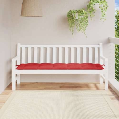 Jastuk za vrtnu klupu crveni 180 x 50 x 7 cm od tkanine Oxford