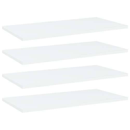 Police za knjige 4 kom bijele 60 x 30 x 1,5 cm od iverice - Bijela 60 x 30 x 1.5 cm 4 Cijena