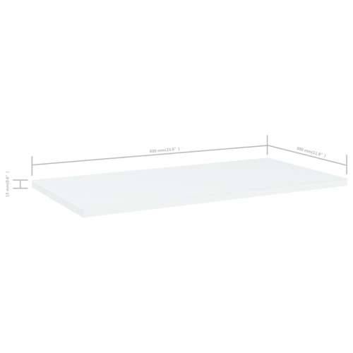 Police za knjige 4 kom bijele 60 x 30 x 1,5 cm od iverice - Bijela 60 x 30 x 1.5 cm 4 Cijena