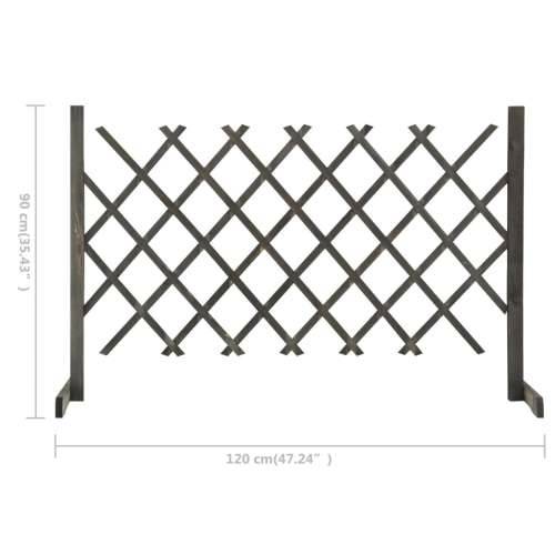 Vrtna rešetkasta ograda siva 120 x 90 cm od masivne jelovine Cijena
