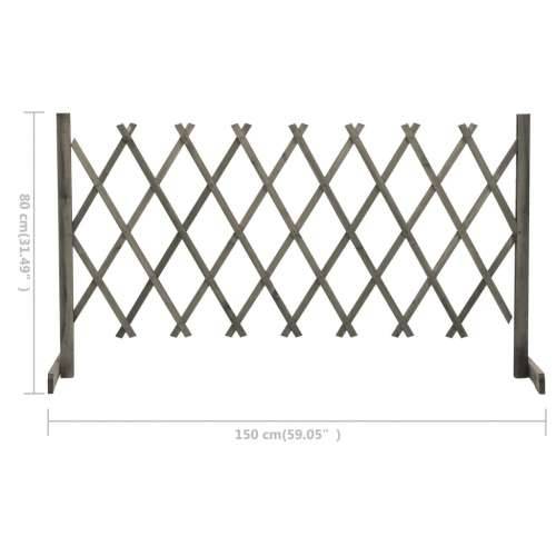 Vrtna rešetkasta ograda siva 150 x 80 cm od masivne jelovine Cijena