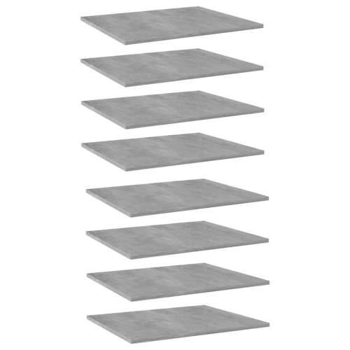 Police za knjige 8 kom siva boja betona 60x50x1,5 cm od iverice Cijena