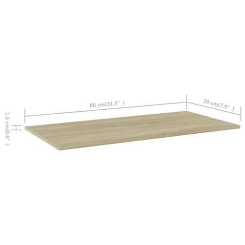 Police za knjige 4 kom boja hrasta sonome 80x20x1,5 cm iverica - sonoma hrast 80 x 20 x 1.5 cm 4 Cijena