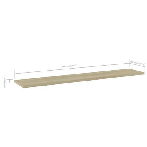 Police za knjige 4 kom boja hrasta sonome 100x20x1,5 cm iverica - sonoma hrast 100 x 20 x 1.5 cm 4 Cijena