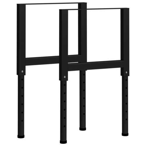 Okviri za radni stol 2 kom metalni 55 x (69 - 95,5) cm crni