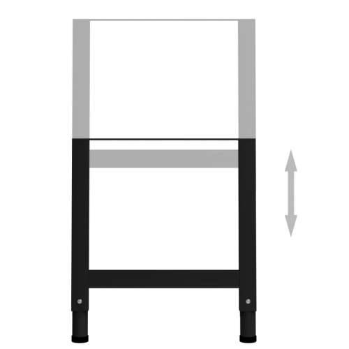 Okviri za radni stol 2 kom metalni 55 x (69 - 95,5) cm crni Cijena