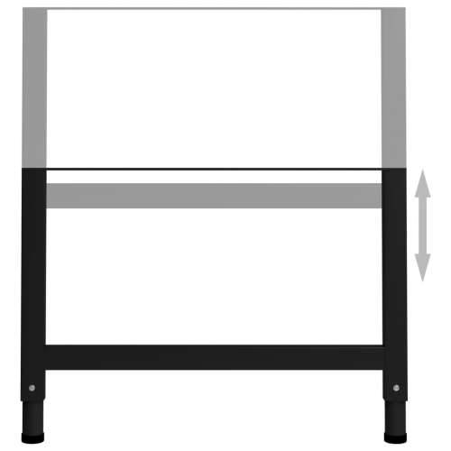 Okviri za radni stol 2 kom metalni 85 x (69 - 95,5) cm crni Cijena