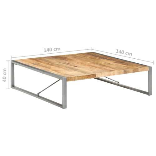Stolić za kavu 140 x 140 x 40 cm od grubog drva manga - Siva 140 x 140 x 40 cm 1 grubo drvo manga Cijena