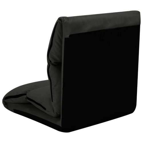 Sklopiva podna stolica od mikrovlakana crna Cijena