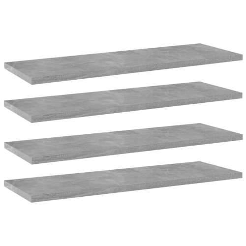 Police za knjige 4 kom siva boja betona 60x20x1,5 cm od iverice - Beton siva 60 x 20 x 1.5 cm 4 Cijena
