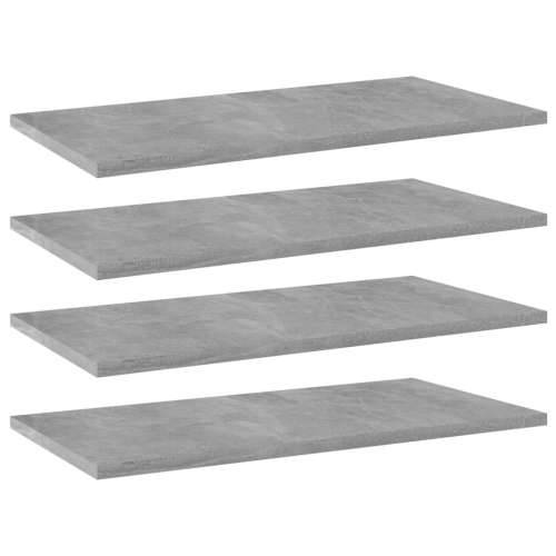 Police za knjige 4 kom siva boja betona 60x30x1,5 cm od iverice - Beton siva 60 x 30 x 1.5 cm 4 Cijena
