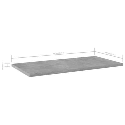 Police za knjige 4 kom siva boja betona 60x30x1,5 cm od iverice - Beton siva 60 x 30 x 1.5 cm 4 Cijena