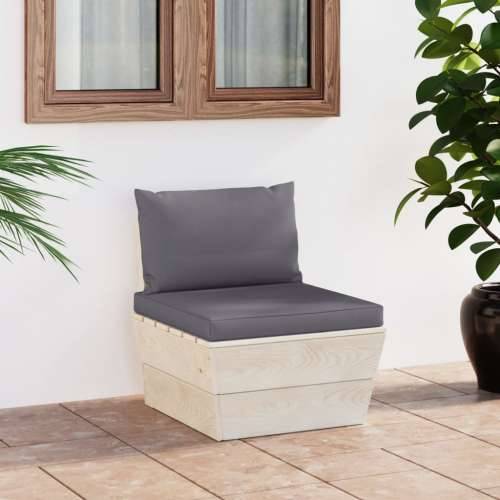 Srednja vrtna sofa od paleta od impregnirane smrekovine - Antracit 1 srednja sofa Cijena