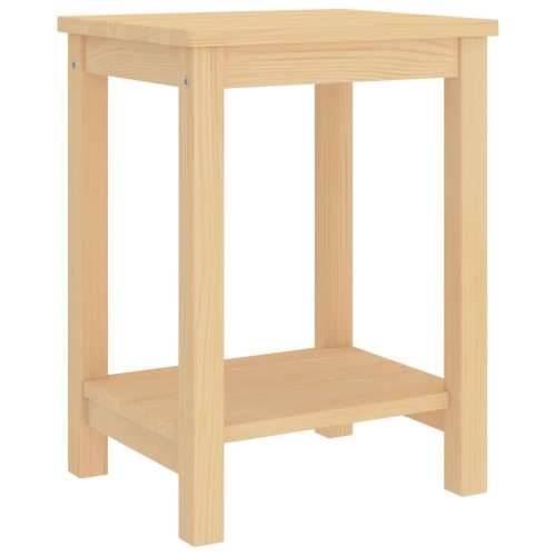 Noćni ormarić boja drva 35 x 30 x 47 cm masivna borovina - Svijetlo drvo 1 Cijena