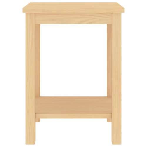 Noćni ormarić boja drva 35 x 30 x 47 cm masivna borovina - Svijetlo drvo 1 Cijena