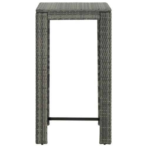 Vrtni barski stol sivi 60,5 x 60,5 x 110,5 cm od poliratana Cijena