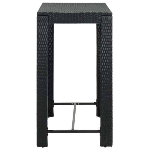 Vrtni barski stol crni 100 x 60,5 x 110,5 cm od poliratana Cijena