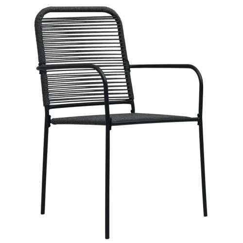 Vrtna garnitura - 5-dijelni vrtni blagovaonski set od stakla i čelika crni - Dužina stola 80 cm 4 Cijena