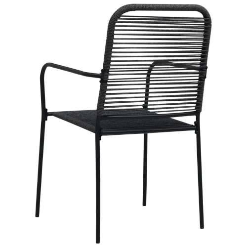 Vrtna garnitura - 5-dijelni vrtni blagovaonski set od stakla i čelika crni - Dužina stola 80 cm 4 Cijena
