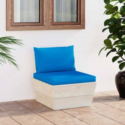 Srednja vrtna sofa od paleta od impregnirane smrekovine - Svijetlo plava 1 srednja sofa Cijena